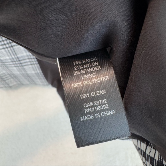 Classic Carolina Belle Black & White Plaid Open Front L Jacket Size L - Picture 5 of 8